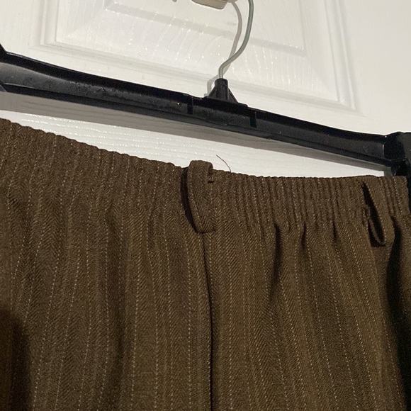 Alfred Dunner Brown Pinstripe Dress Pants - Picture 4 of 4